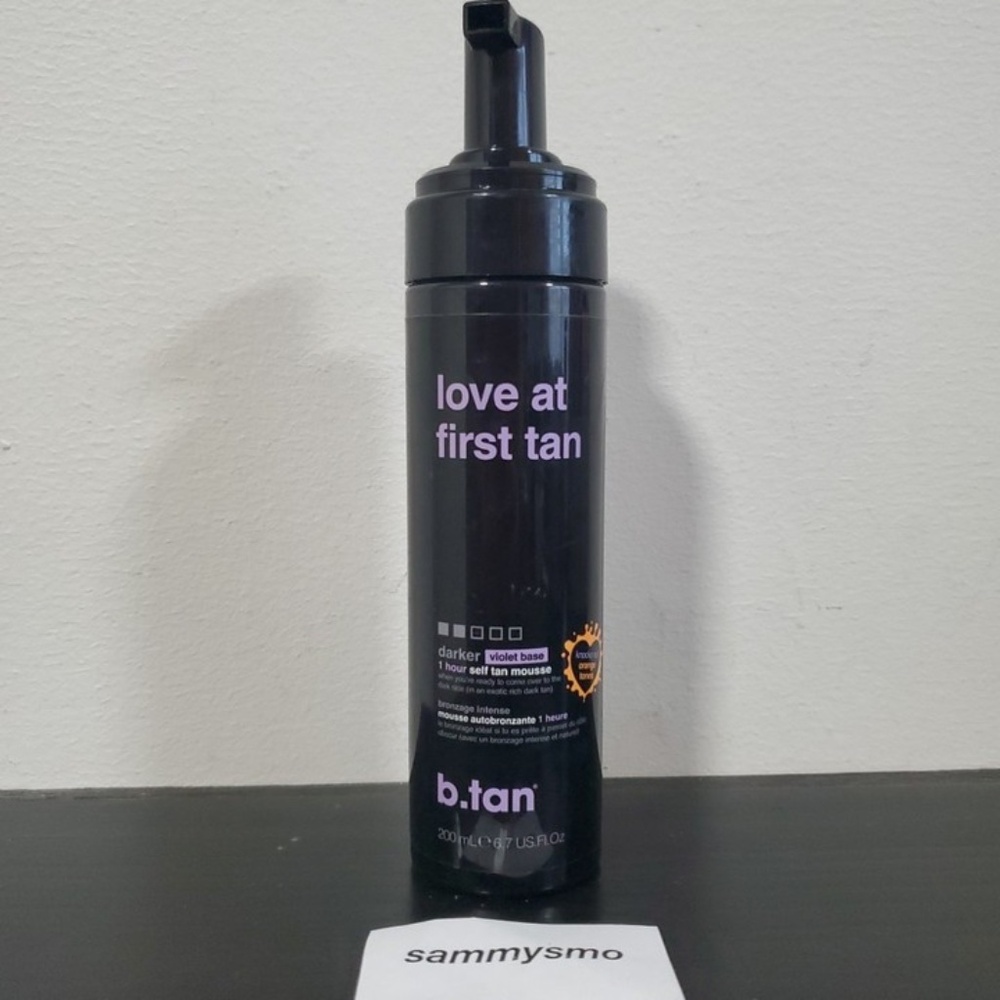 b.tan 'Love At First Tan' darker Violet Base Self Tan Mousse 6.7oz